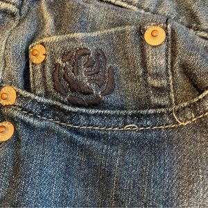 Elle Dark Rose Detailed Jeans Size 12